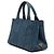 Borsa Tote Prada Blue Small Denim Canapa Logo - vista 2
