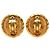 Orecchini a clip rotondi placcati oro Chanel Gold CC D'oro - vista 2