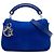 Dior Blue Suede Dune Flap Bag Dark blue