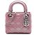 Dior Pink Mini Iridescent Lambskin Cannage Lady Dior Rosa