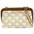 Céline Clutch com corrente Celine Triomphe em tela revestida branca Branco