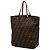 Borsa Tote Fendi in tela Zucca marrone - vista 2