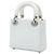 Dior White Mini Patent Microcannage Lady Dior Bianco Bianco sporco - vista 2