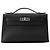 Hermès Black Swift Kelly Pochette 22 Nero