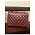 Chanel Classic Flap Bag Medium Burgundy aus gestepptem Lammleder Bordeaux - Ansicht 2