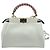 Borsa a mano Fendi Peekaboo Mini in White Bianco - vista 2