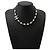 Collana Chanel in strass argento - vista 4