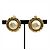 Orecchini a clip cerchio vintage Chanel Bianco D'oro