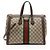 Borsa Tote Grande con Zip Gucci GG Supreme Ophidia Marrone Beige