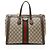 Borsa Tote Grande con Zip Gucci GG Supreme Ophidia Marrone Beige - vista 3