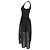 Maje Rire Mesh-Streifen-Midikleid aus schwarzem Polyester - Ansicht 2