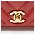 Gabrielle Borsa Mini Flap Statement in vitello Chevron Chanel Rosso - vista 9