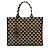 Prada Tote Large in Jacquard Symbole Marrone Beige