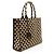 Prada Tote Large in Jacquard Symbole Marrone Beige - vista 2