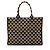 Prada Tote Large in Jacquard Symbole Marrone Beige - vista 3