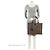 Prada Tote Large in Jacquard Symbole Marrone Beige - vista 5