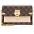 Cartera con cadena Louis Vuitton Damier Ebene Vavin Castaño Beige