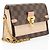 Cartera con cadena Louis Vuitton Damier Ebene Vavin Castaño Beige - vista 2