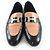 Mocassini in pelle Hermès HMetal Nero Beige - vista 3