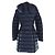 Abrigo de plumón de nailon MONCLER HERMINE Azul Azul marino - vista 3