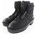Chanel COCO Mark gesteppte Leder- Stiefeletten Schwarz