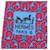 Hermès All-over pattern Silk Tie Red Blue - view 7