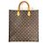 Louis Vuitton Sac Plat Handbag Marrone
