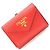 Cartera Prada Tri-fold 1MH021 en cuero rojo Roja