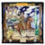 Hermès Foulard Hermes - The Pony Express Nero Multicolore