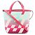 Hermès Borsa Tote Hermes H Ambier PM Rosa Multicolore Beige Crudo