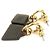 Hermès Hermes Amulette Maroquiné Ohrringe Braun Golden - Ansicht 3
