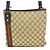 Borsa a tracolla Gucci in tela GG e pelle marrone Beige - vista 3