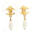 Orecchini a clip Chanel Oro e Bianco D'oro