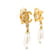 Orecchini a clip Chanel Oro e Bianco D'oro - vista 2