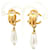 Orecchini a clip Chanel Oro e Bianco D'oro - vista 3