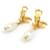 Orecchini a clip Chanel Oro e Bianco D'oro - vista 7