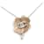 Collana Chanel Coco Mark Clover Argento Rosa Beige  - vista 1