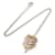 Collana Chanel Coco Mark Clover Argento Rosa Beige  - vista 2