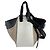 Bolsa de Ombro em Couro Loewe Hammock Preto Branco Bege