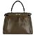 Borsa a tracolla Fendi Peekaboo Regular in pelle Cachi