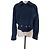 Thierry Mugler Navy blue short wool jacket Dark blue