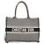 Christian Dior Book Embroidered Canvas Medium Noir