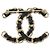 Spilla Chanel Coco Mark con motivo a catena Nero D'oro - vista 2
