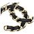 Spilla Chanel Coco Mark con motivo a catena Nero D'oro - vista 3