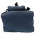 Mini zaino portachiavi Prada in nylon blu navy Argento - vista 4