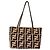 Fendi Roll Small Raffia Tote Bag Braun - Ansicht 2