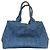 Prada Denim Canapa Tote Bag Dunkelblau