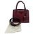 Borsa Prada in pelle Saffiano rosso vino Bordò - vista 17