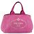 Borsa PRADA Canapa MM Canvas Rosa Oro Auth 194294 D'oro - vista 2