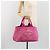 Borsa PRADA Canapa MM Canvas Rosa Oro Auth 194294 D'oro - vista 24